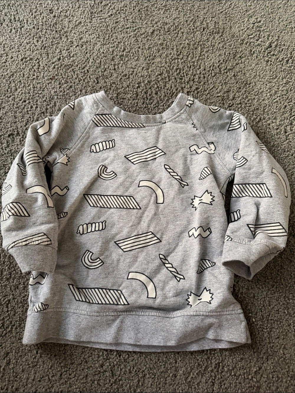 Kids' Gray pasta Graphic Pullover Sweatshirt